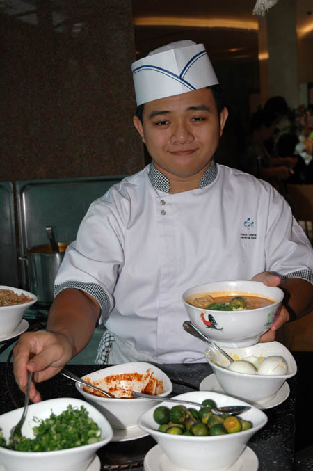 Convention Center Cook preparing my delicious soup